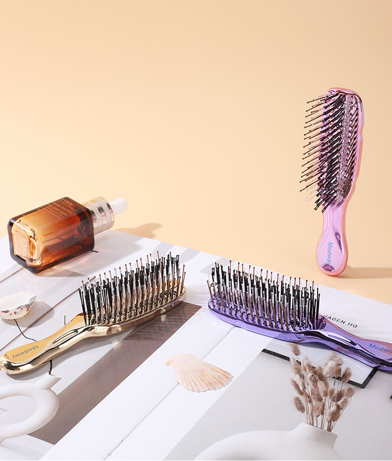 【Modway按摩梳】除静电干湿两用，长短交替刺激毛囊加速血液循环，有效拯救发际线