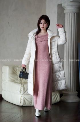 【门店同款】ENJOY冬季自由意志花边甜美一字肩连衣裙 159993201