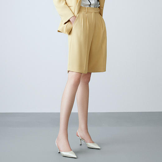 EITIE爱特爱春季新款显瘦舒适通勤百搭西装短裤7705406 商品图1
