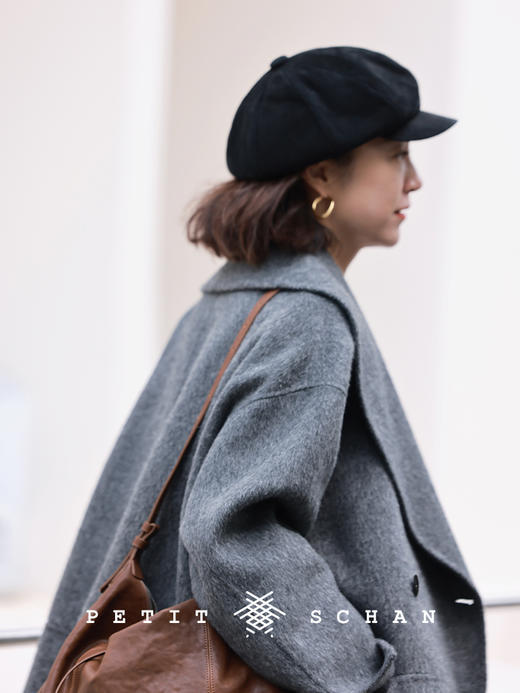 PETIT SCHAN小闪 CLO#622Tuscany 托斯卡纳 羊毛羊驼毛大翻领双面呢大衣 商品图4