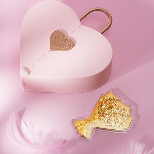 中国工艺黄金足金玫瑰花0.3g永生花送长辈送爱人 商品图5