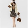 【超模君精选 喵小仟 毛呢格子裙】百搭简约的A型半裙 复古气质 遮小肚腩 高腰显瘦  显腿长 商品缩略图6