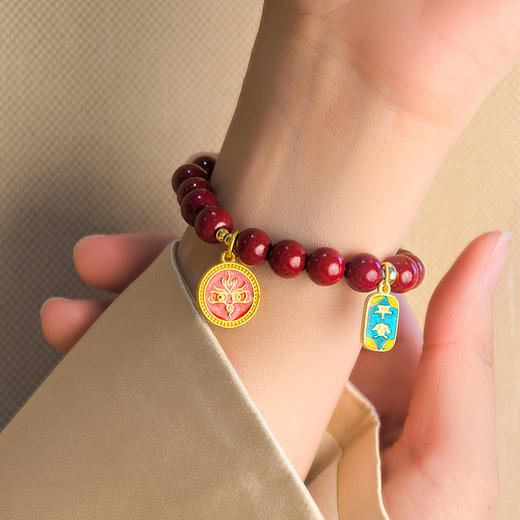 BAOFANDI宝梵迪蛇年朱砂手串五路财神本命年好运手串BF 商品图4