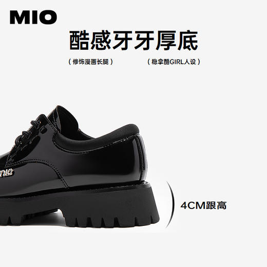 MIO米奥复古暗黑雅痞牛津鞋时尚学院风女单鞋M251514442 商品图4