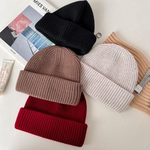 老米优品🎈3-5天。羊毛帽！好温暖《100%澳洲进口绵羊毛帽子》冬日不可或缺美好小物，gao品质系列！韩系针织羊毛帽子 MZ241126A 商品图0