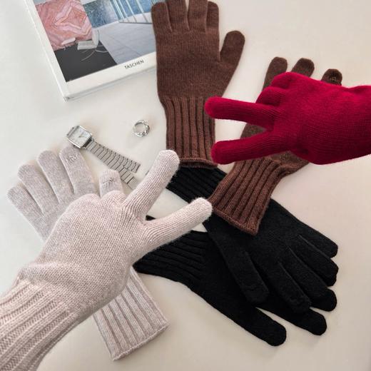 老米优品🎈3-5天。手套！冬日小太阳般温暖《100%澳洲绵羊毛手套》手机党福音！！ 温暖品质感分指手套 ST241126A 商品图0