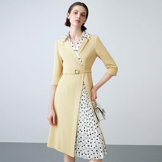 EITIE爱特爱春季新款气质时尚收腰拼接连衣裙7707412 商品图1