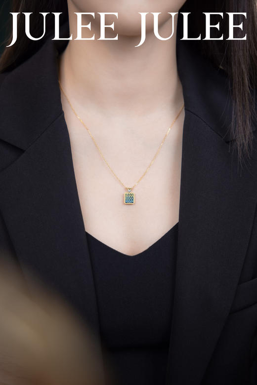 JULEE JULEE茱俪珠宝  18K金渐变蓝宝石吊坠 商品图3