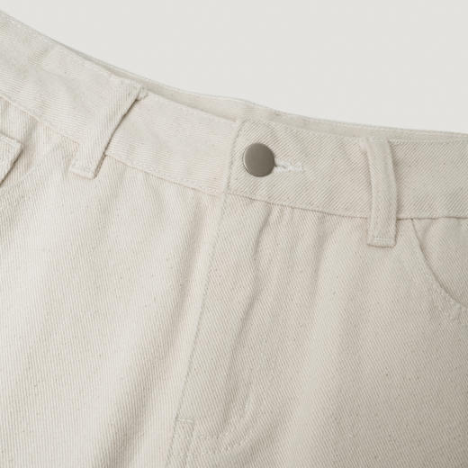 ROMI STUDIO“贵妇裤"100斜纹棉腔调穿搭直筒米杏色牛仔裤23AWN286 商品图1