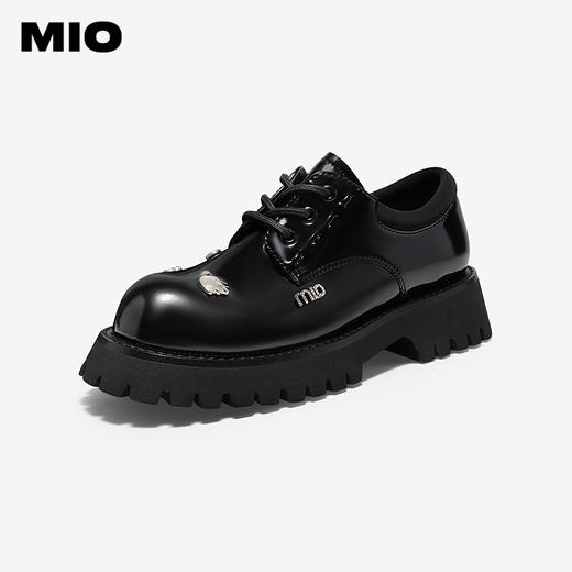 MIO米奥复古暗黑雅痞牛津鞋时尚学院风女单鞋M251514442 商品图0