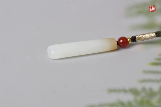 和田糖白玉竹节吊坠 配精美挂绳 商品图5