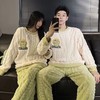 秋冬男女加绒睡衣裤 可爱卡通圆领套头家居服加厚情侣装套装 商品缩略图4