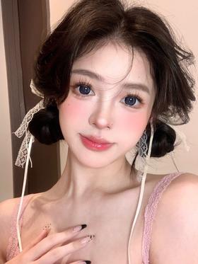 wecute半年抛 可可奶糖  棕/泡泡墨蓝 14.5mm  非离子