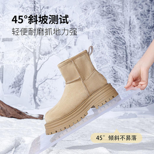 ZHR则则厚底加绒雪地靴女鞋ins百搭棉鞋2024冬季新款保暖防寒靴女 商品图4