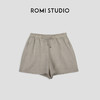 ROMI STUDIO“率性简约”休闲百搭高腰直筒松紧腰抽绳薄款短裤K3820 商品缩略图3