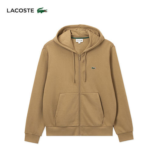 Lacoste法国鳄鱼男装新款纯色简约休闲开衫连帽卫衣外套SH1642-98 商品图8