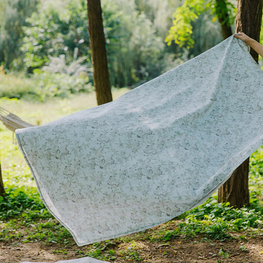 桃花夭夭野餐垫防潮垫便携加厚草地春游草坪轻便秋游高级感棉 商品图3