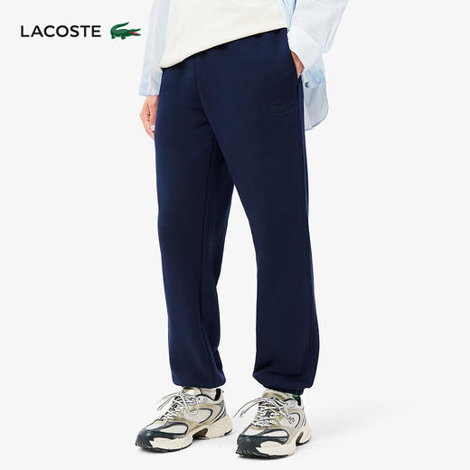 Lacoste法国鳄鱼男装新款运动休闲纯棉百搭束脚长裤XH3607-10 商品图0