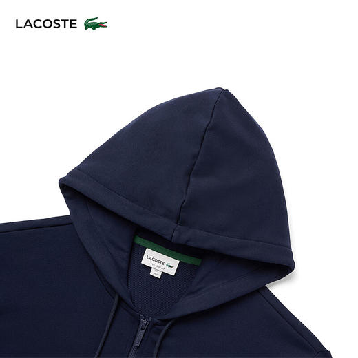 Lacoste法国鳄鱼男装新款纯色简约休闲开衫连帽卫衣外套SH1642-98 商品图5