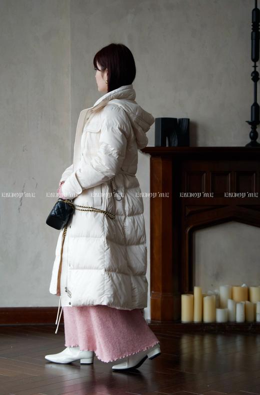 【门店同款】ENJOY冬季从“绒”冬日长款简约腰带羽绒服 159860213 商品图9
