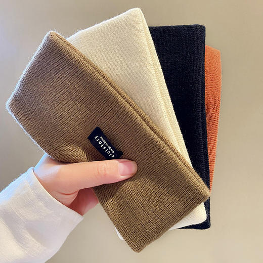 「买1送1！9.9到手2件」针织弹力束发带 女款休闲运动头巾秋冬宽边头箍洗脸专用发箍头套潮配饰 商品图3