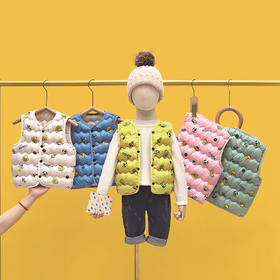 【授权工厂直发】2件/29.9小黄鸭五彩波浪棉马甲 O.DUCKAPET822 拍一件不发货