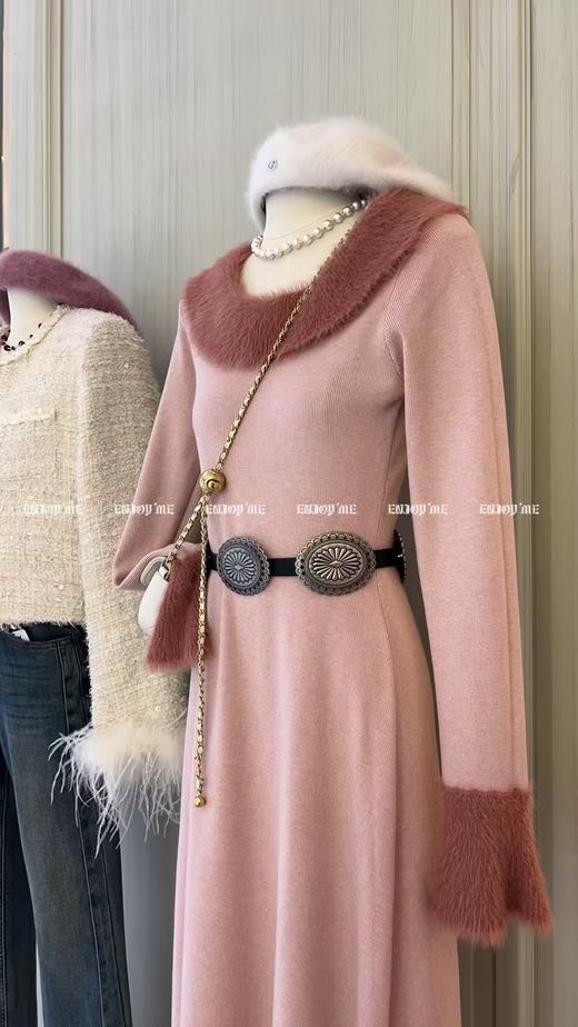 【门店同款】ENJOY冬季自由意志氛围感拼接连衣裙 160347345 商品图1