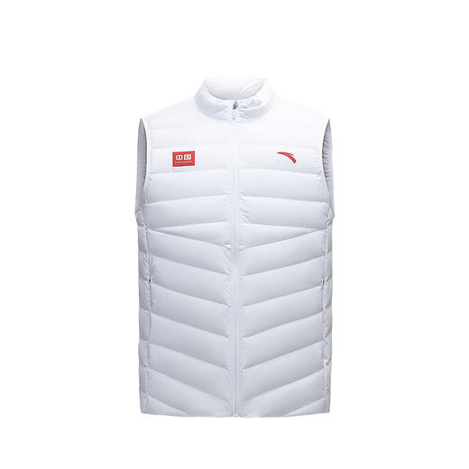 安踏中国队羽绒马甲男士2024冬季保暖鸭绒运动休闲背心152447925 商品图0