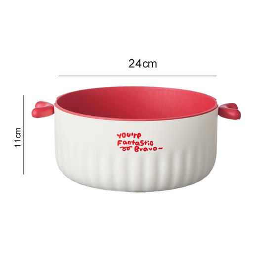 【果蔬沥水，分层不混】圆形双层果蔬篮，大容量，精抛沥水，大敞口，防滑底部，收纳整洁，厨房好帮手！ 商品图4