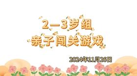 2024.11.26 2-3岁组亲子闯关游戏
