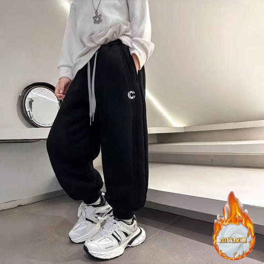 贝叮熊加厚羊驼绒保暖运动裤 商品图3