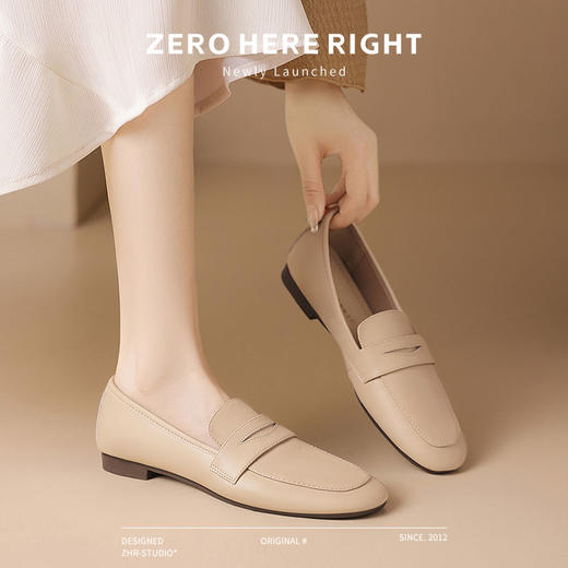 ZHR则则复古简雅中口单鞋女鞋2024新款简约纯色舒适百搭鞋子通勤 商品图7