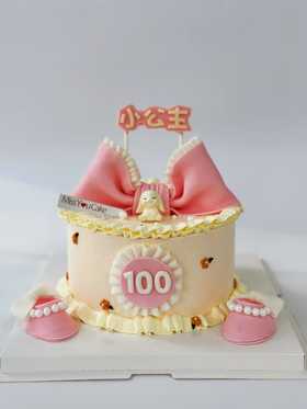 定制款裸蛋糕 - 粉色系小公主蛋糕