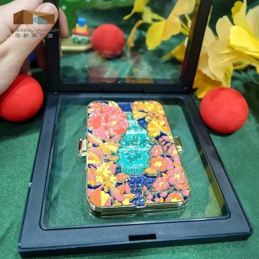 成都博物馆 花与器开合金属冰箱贴 博物文创礼品成都纪念品高级感 商品图3