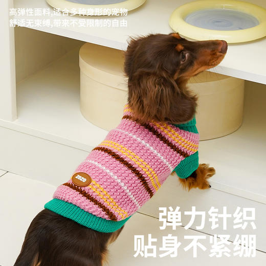 zeze复古条纹宠物针织衫-B 商品图1
