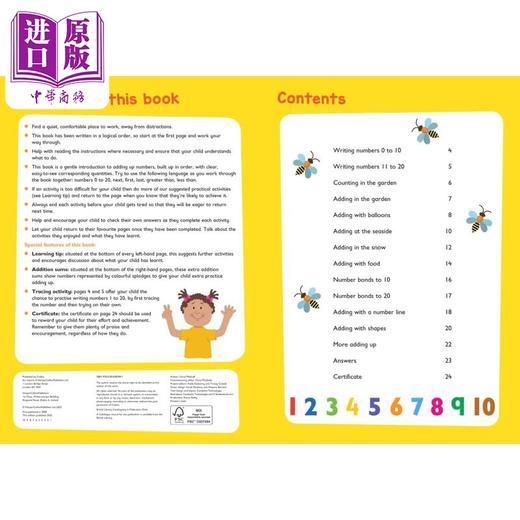 【中商原版】Adding Up Ages 3-5 柯林斯易学儿童：加法 3-5岁 英文学习 英文原版 Collins 商品图1