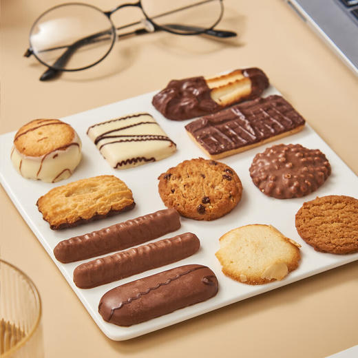 丹卓混合口味巧克力涂层饼干礼盒200g/152600 多种口味纯可可脂香浓酥脆 商品图1