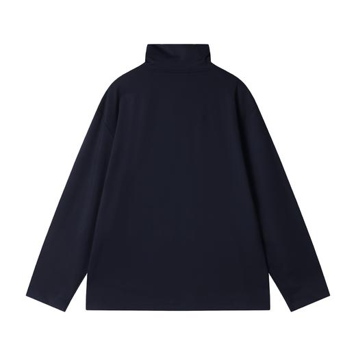 秋冬季辛苦时尚个性日系纯色半高领套头卫衣休闲百搭情侣打底衣 商品图4