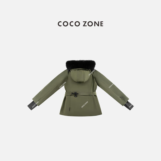 COCO ZONE 冬季90鸭绒可拆卸毛领连帽羽绒服CC2D3053 商品图1