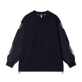 秋冬季新款时尚个性韩版撞色圆领套头卫衣运动百搭上衣潮流