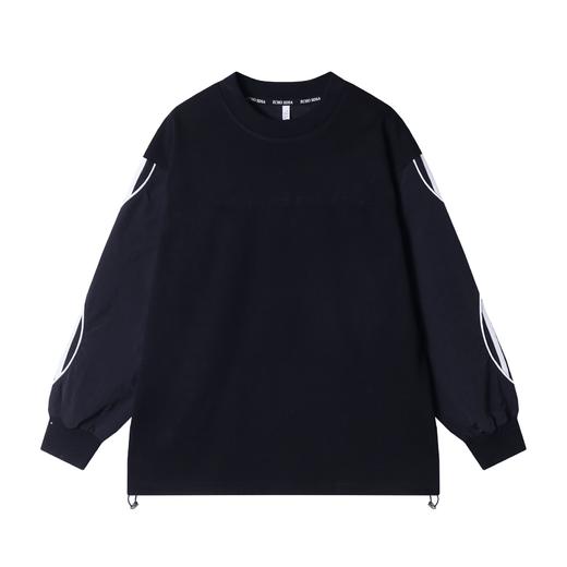 秋冬季新款时尚个性韩版撞色圆领套头卫衣运动百搭上衣潮流 商品图0