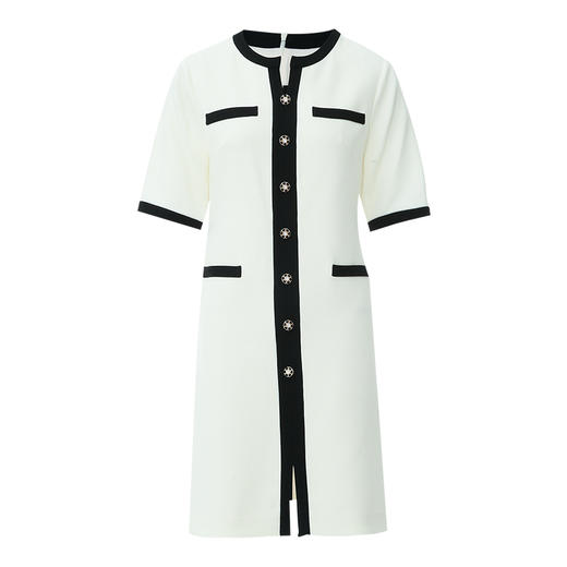 EITIE爱特爱春季新款气质大方时尚百搭撞色显瘦连衣裙7707410 商品图5