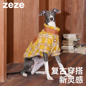zeze复古格纹宠物夹克-B