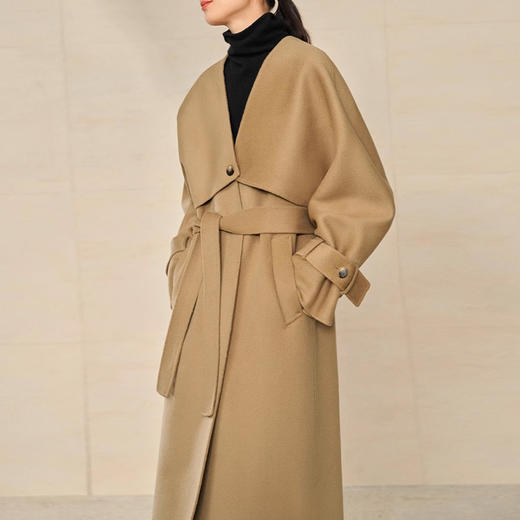 裁缝学苑AQ389羊毛双面羊绒大衣纸样女装无袖马甲V领外套套装样板 商品图5