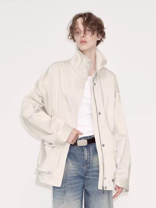 出逃赤岗西/24AWW99/复古工装夹克立领收腰休闲风衣外套 商品图1