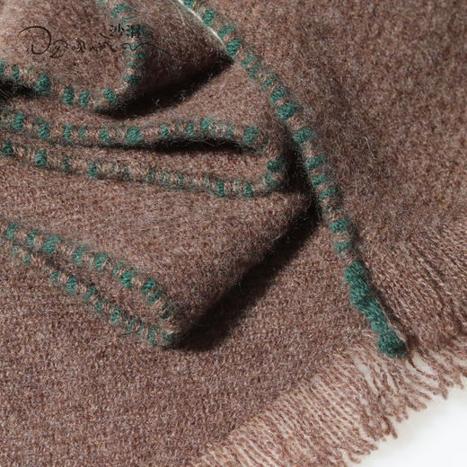 西藏手工氆氇羊绒围巾SJF96P755B 商品图2