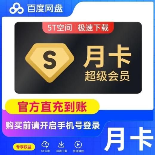 【快充】百度网盘SVIP月卡 商品图0