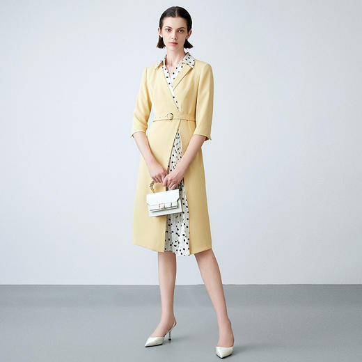 EITIE爱特爱春季新款气质时尚收腰拼接连衣裙7707412 商品图3