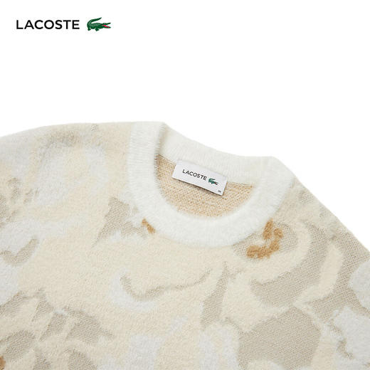 Lacoste法国鳄鱼女装新款时尚休闲舒适印花圆领毛衣AF2587-10 商品图2