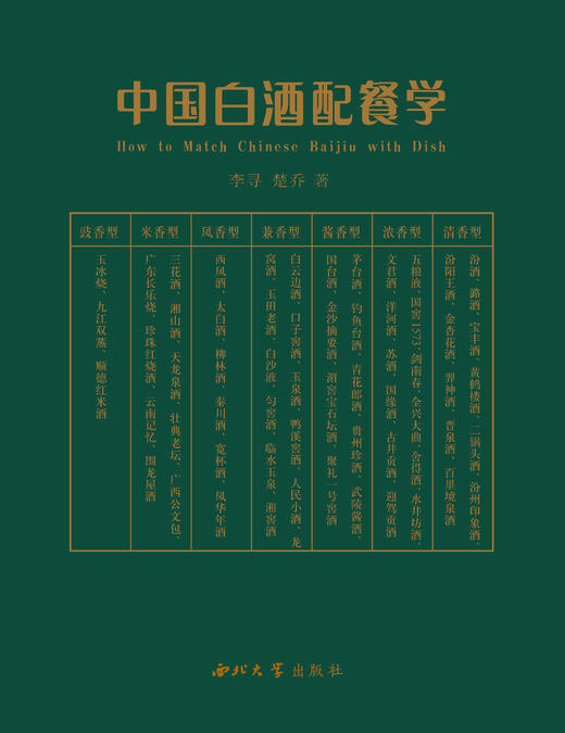 店铺推荐  李寻 楚乔著  中国白酒配餐学   西北大学出版社 商品图1
